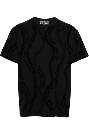 VERSACE T-Shirt mit beflocktem Logo
