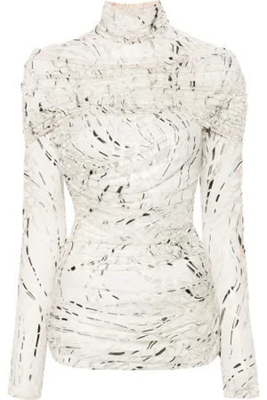 MUGLER Oberteil mit abstraktem Print