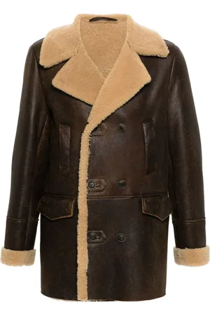 SALVATORE SANTORO Doppelreihige Lederjacke