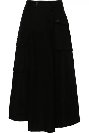 YOHJI YAMAMOTO Midirock mit Falten