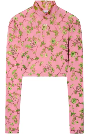 OFF-WHITE Ramage Cropped-Top aus Tüll
