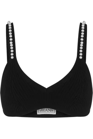 Moschino Strick-BH mit Kunstperlen