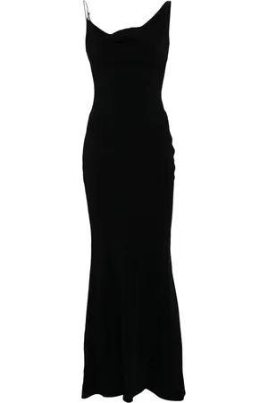 MUGLER Metallic-Abendkleid aus Krepp