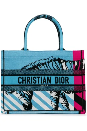 Dior 2022 mittelgroße D-Jungle Pop Book Tote Bag