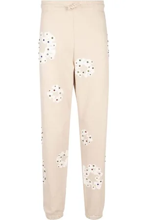 DENIM TEARS Jogginghose mit Strass-Cotton-Wreath-Print