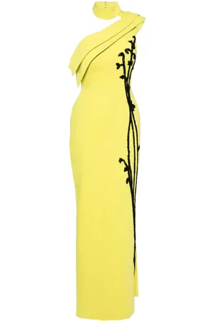 Saiid Kobeisy One-Shoulder-Abendkleid mit Perlendetail