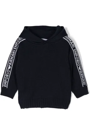 Emporio Armani Hoodie mit Logo-Jacquard