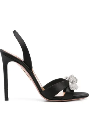 Aquazzura Very Bow Tie Sandalen mit Kristallen 105mm