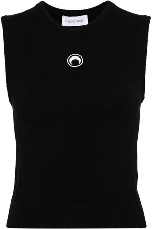 Marine Serre Gestricktes Crescent Moon Trägershirt