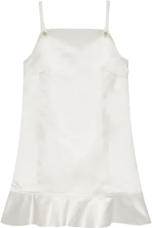 Ganni Satin-Minikleid mit ausgestelltem Saum