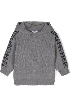 Emporio Armani Hoodie mit Logo-Jacquard