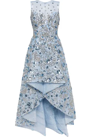 Saiid Kobeisy Tüllkleid mit Paillettenverzierung
