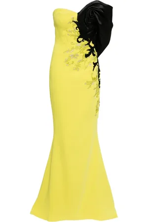 Saiid Kobeisy Bestickte One-Shoulder-Robe
