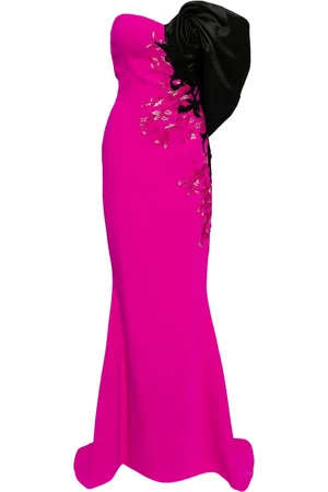 Saiid Kobeisy Krepp-Abendkleid mit geradem Schnitt
