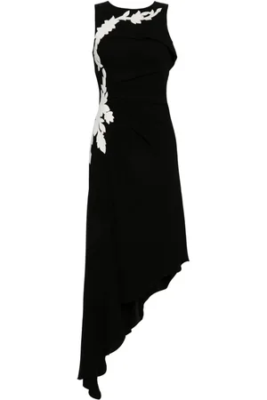 Saiid Kobeisy Abendkleid aus Krepp mit Stickerei