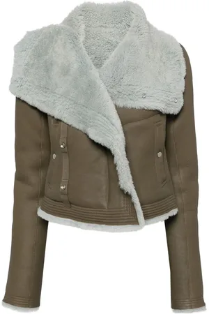 Rick Owens Bikerjacke mit Shearling-Futter