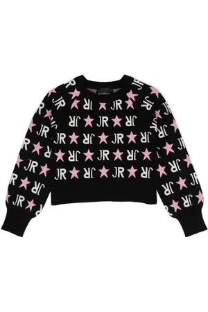 John Richmond Pullover mit Intarsien-Logo