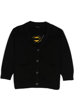 John Richmond Cardigan mit Intarsien-Logo