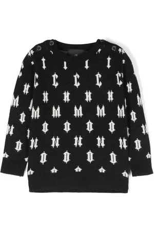 John Richmond Pullover mit Intarsien-Logo