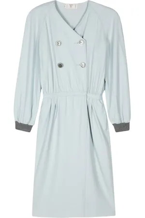 VALENTINO GARAVANI 1980s Midikleid aus Wolle
