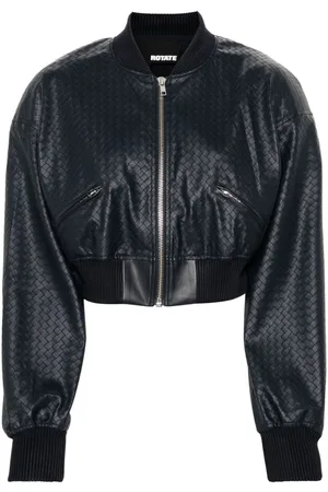 ROTATE Geflochtene Cropped-Jacke
