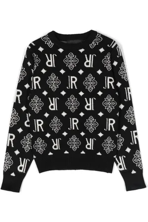 John Richmond Pullover mit Intarsien-Logo