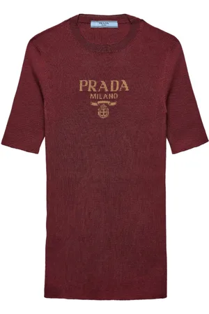 Prada Seidenoberteil mit rundem Ausschnitt