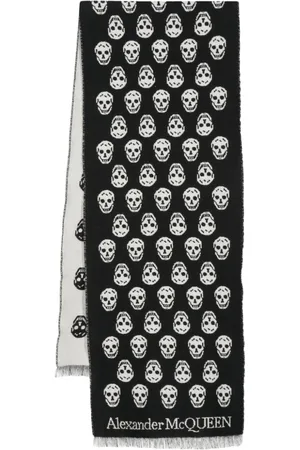 Alexander McQueen Jacquard-Schal mit Totenköpfen