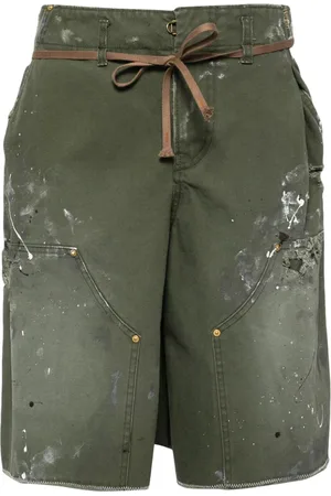 Kolor Jeans-Shorts mit Farbklecks-Print