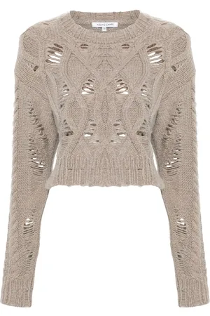 AISLING CAMPS Cropped-Pullover mit Zopfmuster
