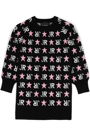 John Richmond Kleid mit Intarsien-Logo