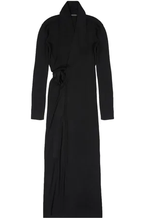 Balenciaga Wickelkleid aus geripptem Strick