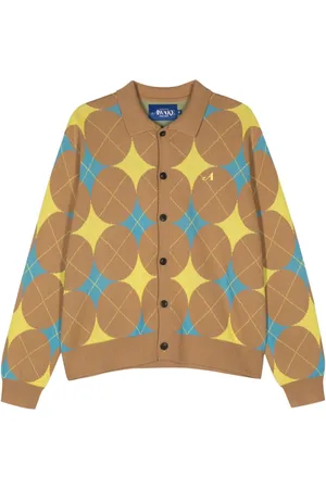 AWAKE NY Cardigan mit Argyle-Muster