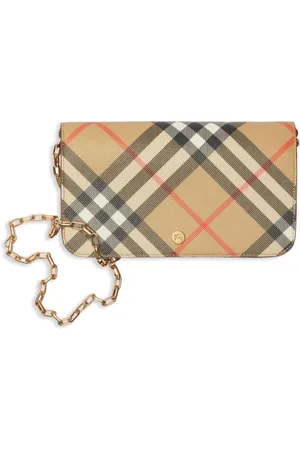 Burberry Check Portemonnaie mit Kettenriemen