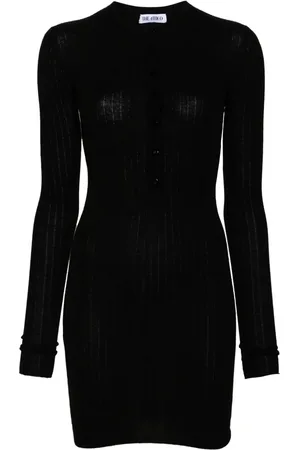 The Attico Geripptes Minikleid