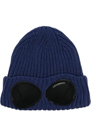 C.P. Company Gerippte Beanie mit Goggle-Detail