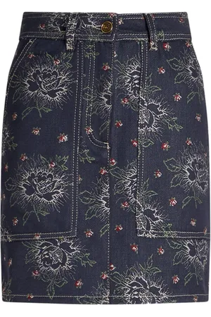 Etro Jeans-Minirock mit Jacquardmuster