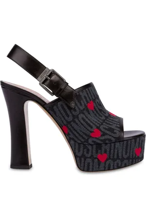 Moschino Denim-Sandalen mit Slingback-Riemen