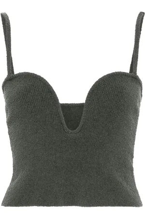 Nanushka Cropped-Top aus Bouclé