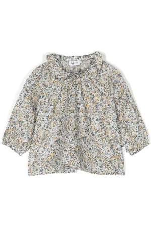 Il gufo Bluse mit abstraktem Print