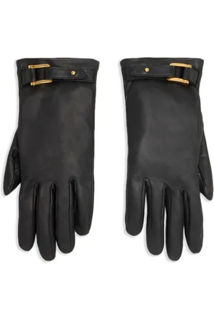 Ami Handschuhe aus Leder mit Schnalle