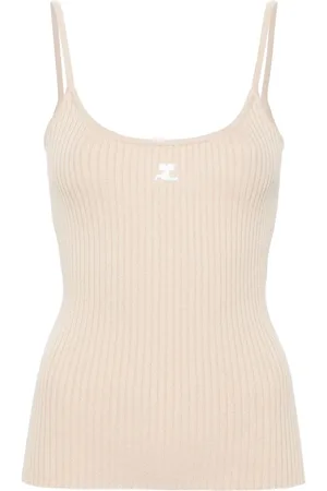 Courrèges Geripptes Reedition Oberteil