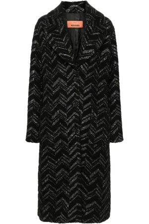 Missoni Bouclé-Mantel mit Zickzackmuster