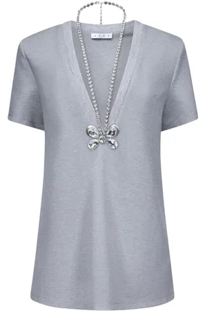 AREA T-Shirtkleid mit Schmetterling-Anhänger