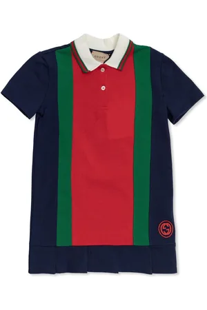 Gucci Poloshirtkleid mit Webstreifen
