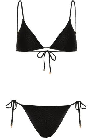 Noire Swimwear Nikki Bikini mit Schlangenleder-Optik