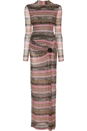Missoni Chevron-Maxikleid mit Cut-Out