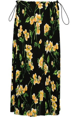 Balenciaga Midirock mit Blumen-Print