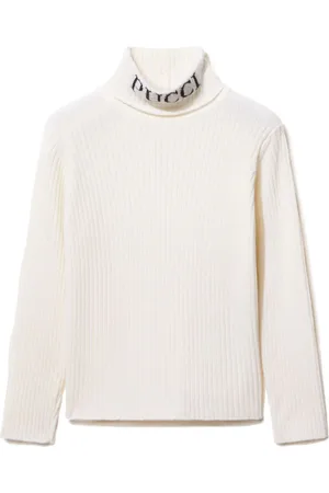 PUCCI Junior Pullover mit Intarsien-Logo
