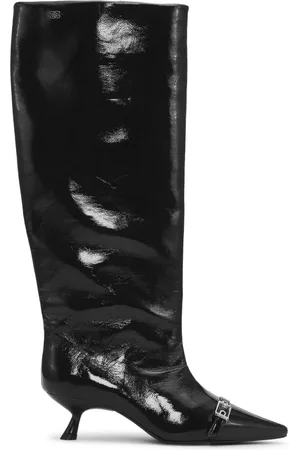 Ganni Kniehohe Stiefel mit Ösen